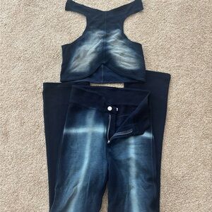 Stylish Blue Tie-Dye Set